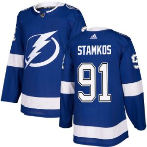 Lapsille NHL Tampa Bay Lightning Pelipaita Steven Stamkos #91 Authentic kuninkaallisen sininen Koti